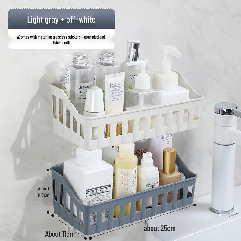 LIEI Suction Cup Wall-Mounted Bathroom Shelf