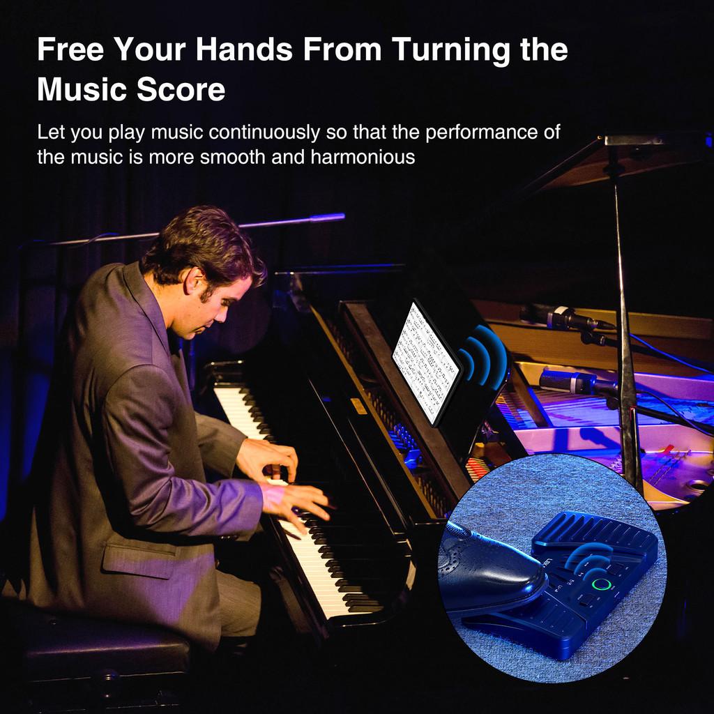 Multifunction Bluetooth Foot Page Turner Phone IPad Tablets Rechargeable Instruments App Controller Wireless Page Turner Pedal