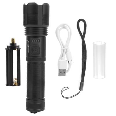 Flashlight Zoom Electric Quantity Display USB Rechargeable Strong Brightness Torch P70