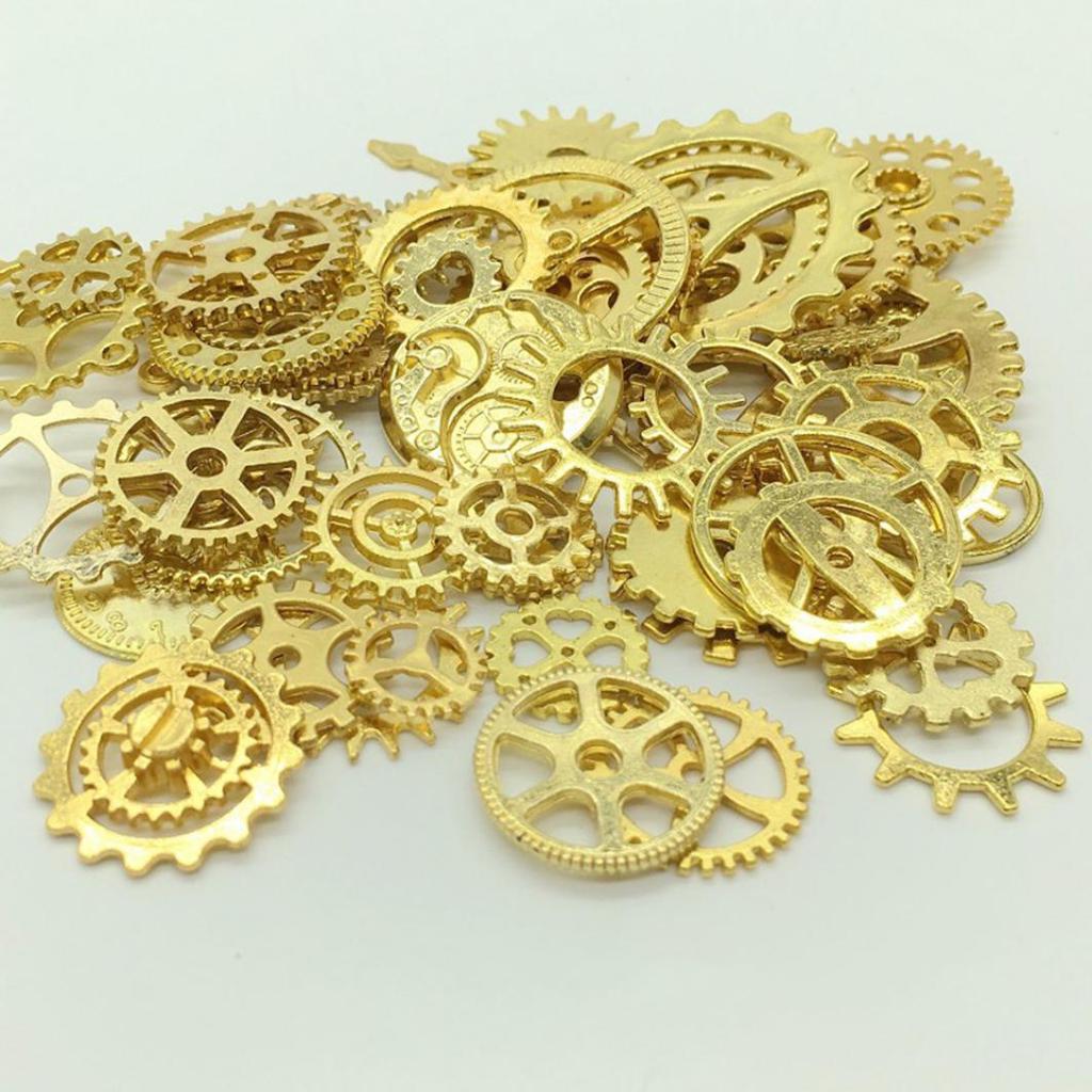 Ingranaggi Steampunk 100g - Circa 70 Pezzi In Ferro Elettrolitico, Dimensioni 10-40mm, Misti, Per Gioielli Fai Da Te E Ciondoli - 2
