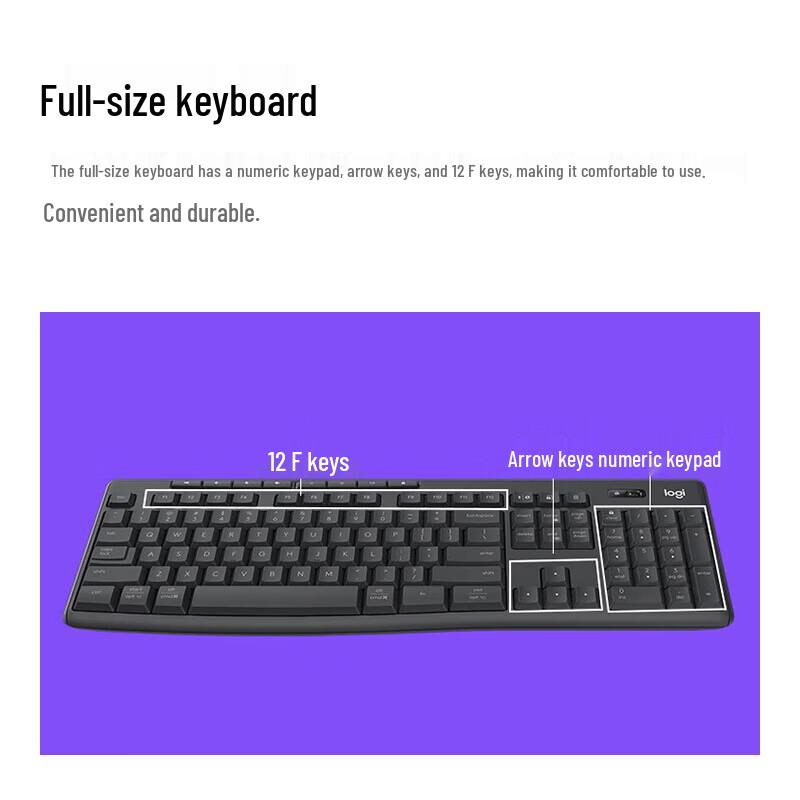 Logitech MK370 Wireless Keyboard and Mouse Combo