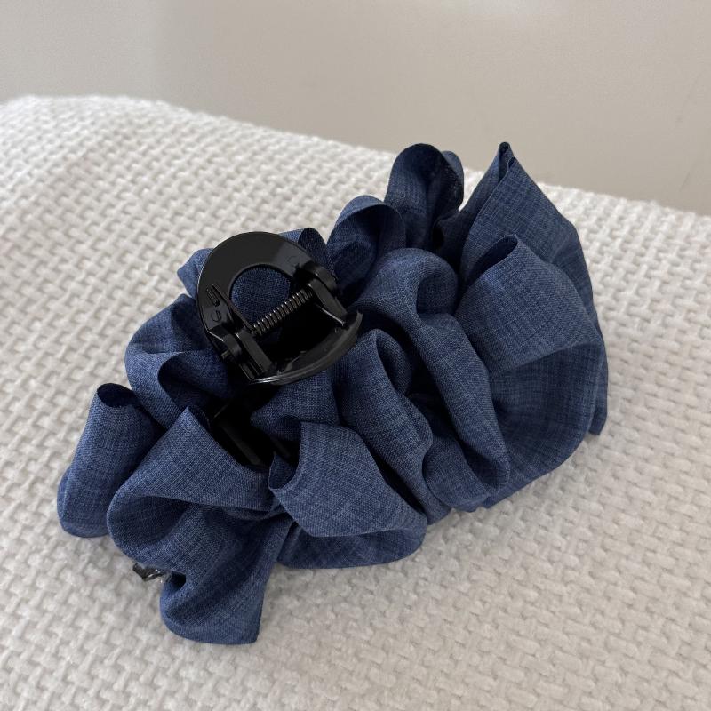 

Ретро Плиссированная Заколка для Волос для Женщин Однотонные Заколки Держатель для Хвоста Зажим Головной Убор Аксессуары для Волос