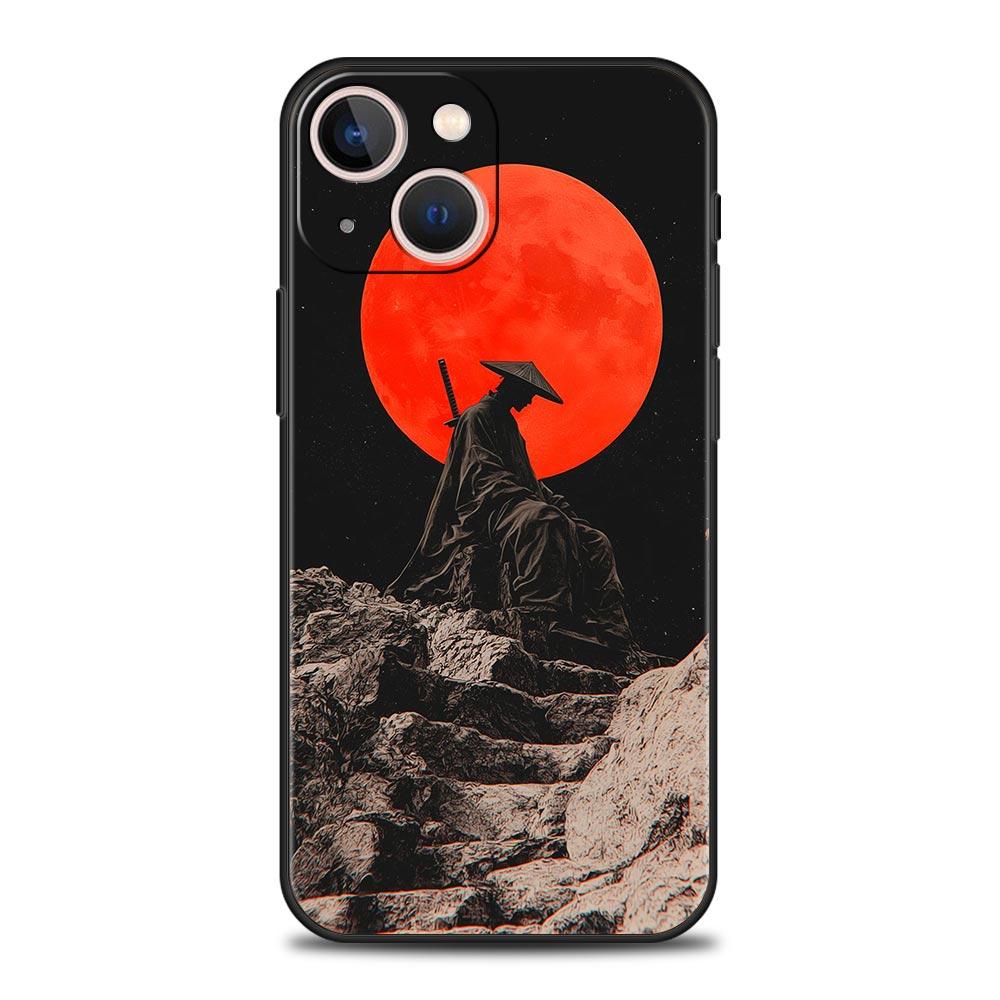 Japanese Bushido Samurai Phone Case For iPhone 17 Air 16 Plus 13 15 14 12 11 Pro MAX 7 8 SE Soft TPU Shockproof Cover Funda