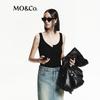 MO&Co. Women's Merino Wool Blend Henley Tank Top