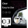 2Pcs Round Frame Convex Blind Spot Mirror Safety Driving Wide-angle 360 Degree Adjustable Clear Rearview Mirror Car Accessories