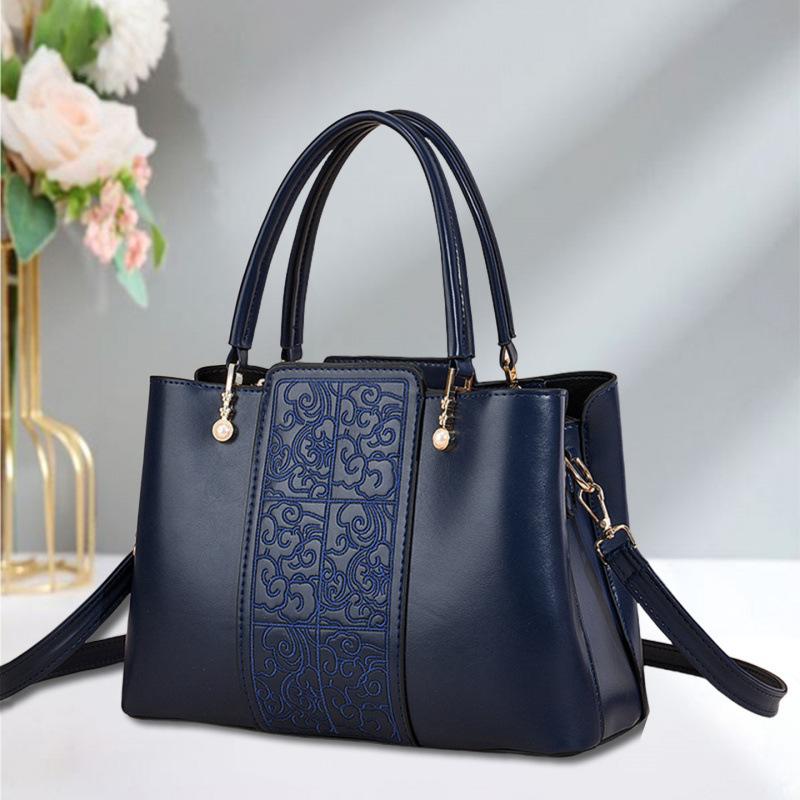 Große Rote Damenhandtasche mit chinesischem Muster, Damen-Einschulter-Umhängetasche, Vielseitig und Modisch, Geschenk für Mama Tasche