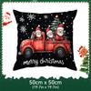 Santa Claus Elk Christmas Tree Pillowcase Bedroom Sofa Cushion Cover 100% Polyester Living Room Cushion Pillowcase Home Decor