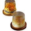 Rotating Whiskey Glass: Gyro Decompression Hammered Design