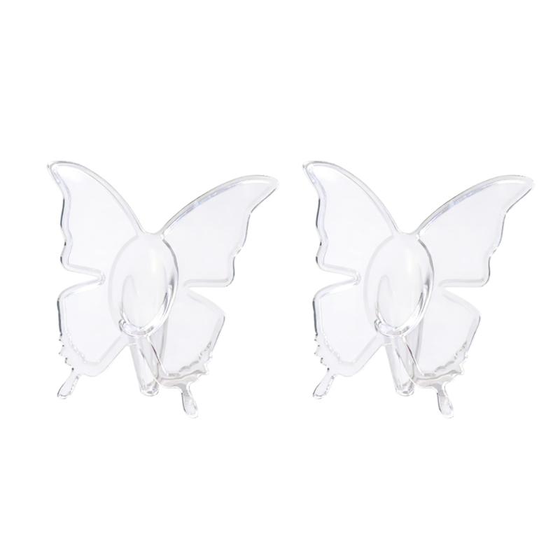 Artistic Butterfly Shape Vases Clear Acrylic Creative Art Desktop Centerpieces Tabletop Decoration for Home