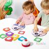 Family Fun Puzzle Game Wooden Expression Spinners Hand-Eye Coordination Challenge Interactive Toy Board Table Game Gift For Kids
