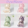 Resin Animal Figurine With Crystal Droplet For Home Office Decor