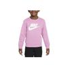 Club Logo Fleece Crewneck Mystery Flamingo Red Kids Tops IB2553-646