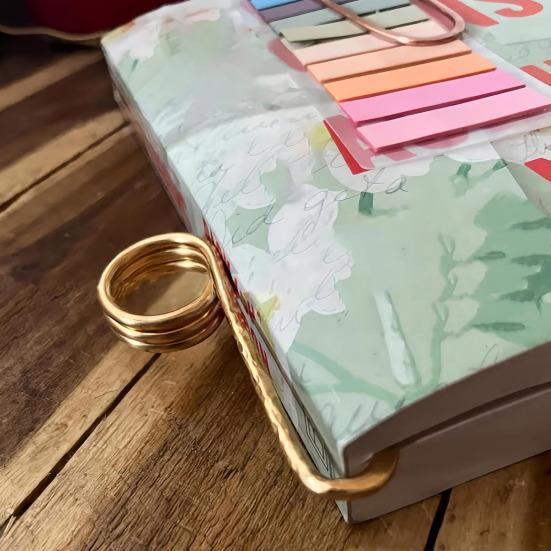 1/2/3Pcs Copper Book Holder Ring Heavy Duty Metal Book Clip Bookmark Ring Lightweight Spiral Wire Book Marker Ring Reading Accessories Book Gifts