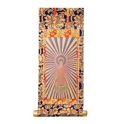 Sunmany Principal Image Hanging Scroll, Higashi Amida, Shinto Hanging Scroll, Mounted by Artisans, Hand-Finished with Gold Thread, Jodo Sect Principal