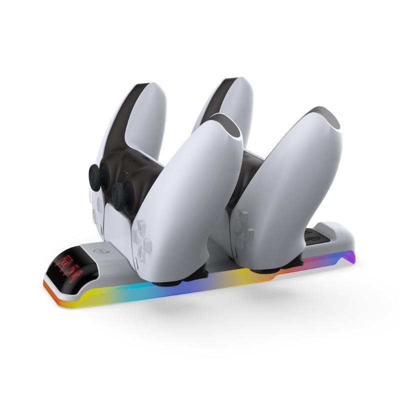 Twin Dock Charger Rack Dock Station Stand Holder Bracket Suitable For Slim Gaming Controller Gamepad Wireless Joystick