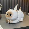 Storage Tube Ceramic Cat Tissue Box Modern Decorative Napkin Dispenser Kawaii Napkin Paper Box Coffee Table