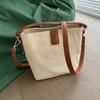 IELGY Ladies Bucket Messenger Bag Simple Atmospheric Canvas