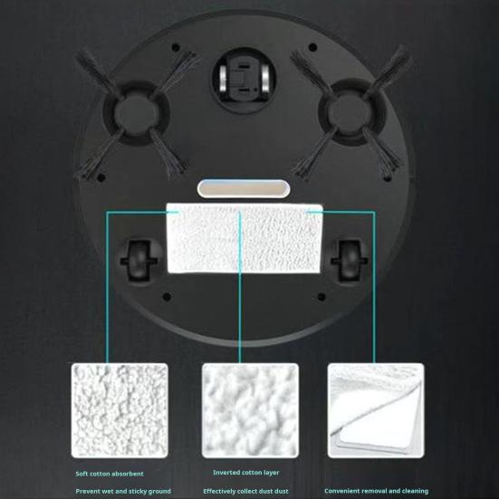 Sweeping Robot Vacuum Cleaner Ultra-Thin Design Powerful Suction Low-Noise Operation Battery-Powered Vacuum Cleaner