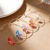 Flower Cuff Choker Enamel Flower Cuff Necklace Elegant Adjustable Wire Choker for Women Parties Holiday Beach Vacation Jewelry