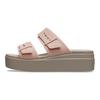 Crocs Sandalias de Diapositiva Ligeras Transpirables Antideslizantes Calzado de Mujer Rosa Marrón 207431-6RL