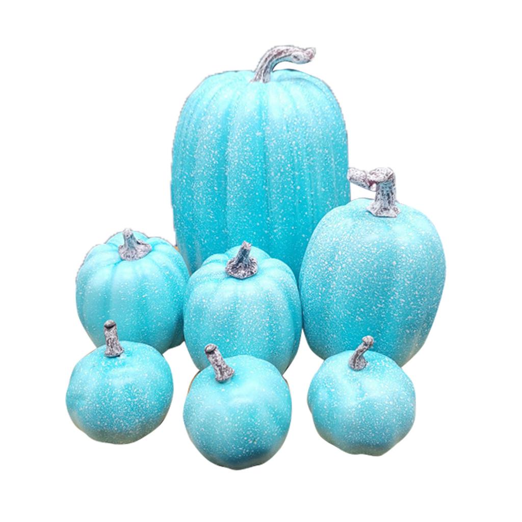 7 Pcs Artificial Pumpkin Cute Lifelike Foam Pumpkins for Autumn Holiday Decor