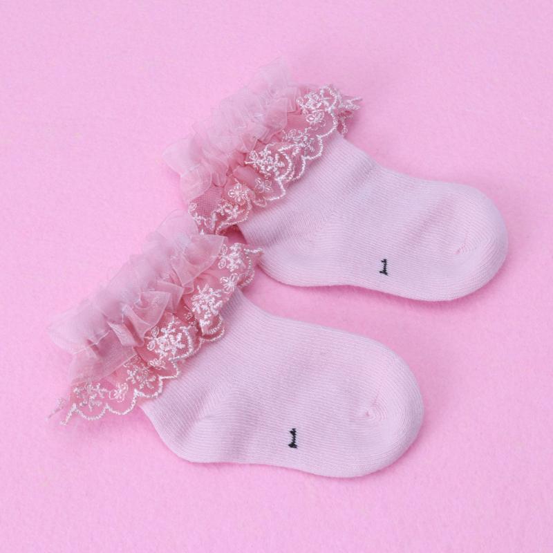 Newborn Baby Cotton Socks Lace Princess Combed Socks for Girls Infant Babe Socks