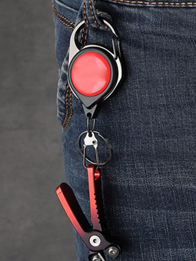 Retractable Fly Fishing Retractor Key Chain Buckle Fishing Scissor Holder Portable Carabiner Keychains with Strong Spring