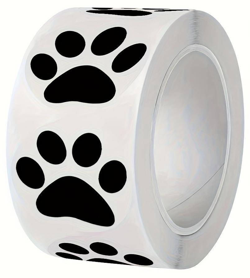 

500 Transparent Paw Print Stickers - Strong Self-Adhesive Pet Decorative Labels, No Residue Easy to Peel