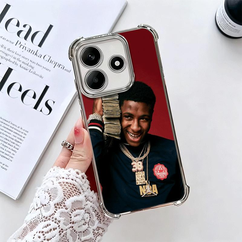Rapper YoungBoy Plating Phone Case For Xiaomi Redmi Note 14 15 Pro Plus 13 12 11 11S 11T 10 9S 9 5G Anti-Fall Airabag Cover
