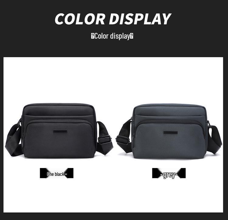 Men's Lightweight Crossbody Bag: Casual, Simple, Large Capacity, Multi-Compartment, Trendy Shoulder Bag.