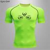 Summer Short Sleeved T-Shirt Men's Sports Running Summer Athletic Quick Dry Fitness Comfortable Tight Gym Compression Training Tops
