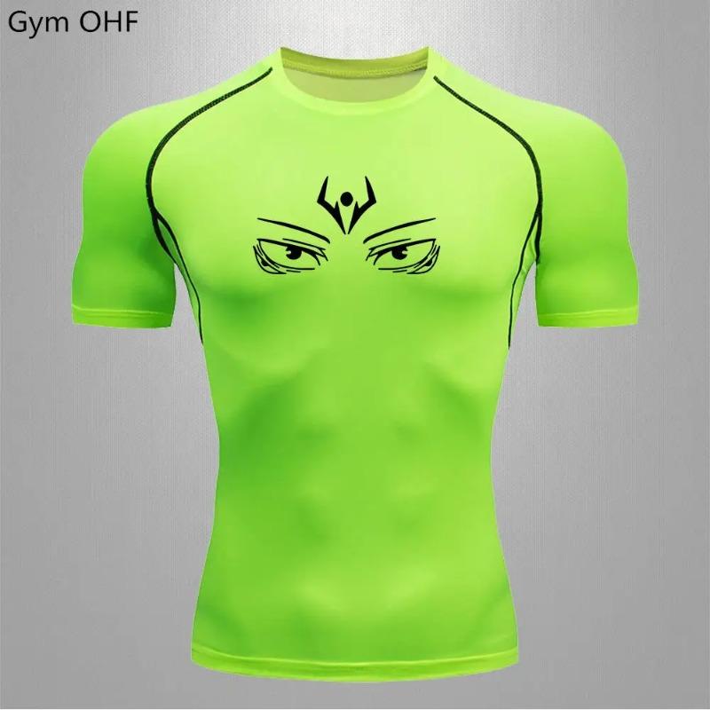 Summer Short Sleeved T-Shirt Men's Sports Running Summer Athletic Quick Dry Fitness Comfortable Tight Gym Compression Training Tops