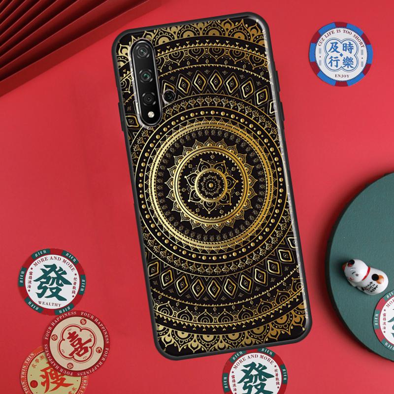 Indian Floral Henna Mandala For Huawei P20 P40 P30 Lite P60 Pro Nova 12s 11i 12i 10 9 SE 5T Y91 Y90 Y60 Y70 Y72 Y61 Case
