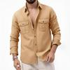 2026 Spring and Autumn Casual Solid Color Simple Shirt Men's Fashion Long Sleeve Jacket