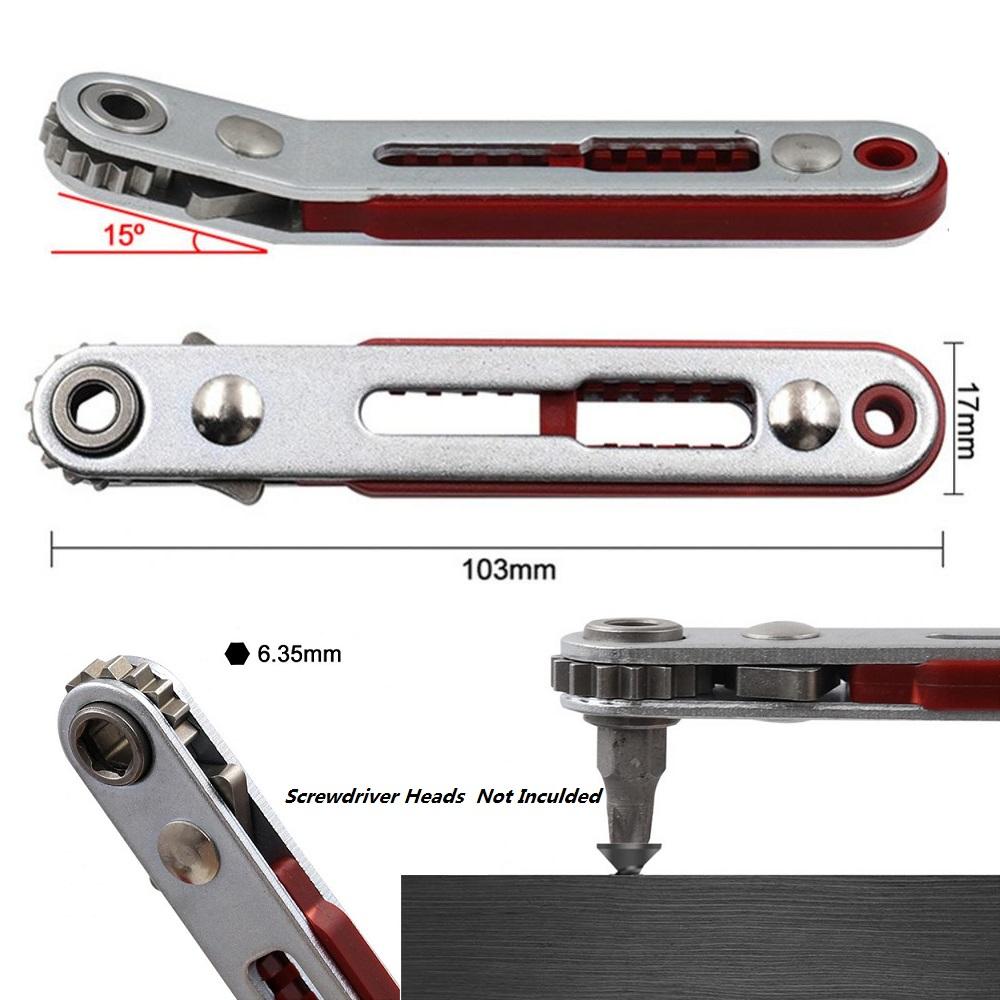

Мини храповой ключ отвертка 1/4 дюйма привод гнездо шестигранная отвертка бит двухприводная головка храповой ключ инструмент