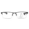 Men'S Metal Half Frame Progressive Multifocal Presbyopia Glasses Square Large Frame Anti-Blue Light Business Reading Glasses