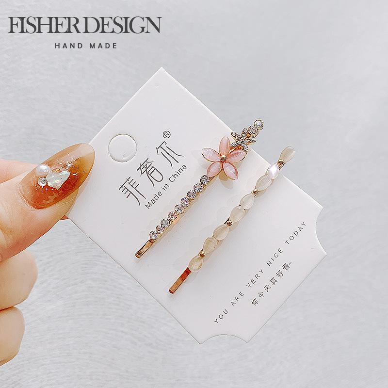 Korean Fashion Flower Opal Pearl Hairpins Gifts Women Girls Hair Clips Pins Barrettes Accessories Hairclip Hairgrips Headdress