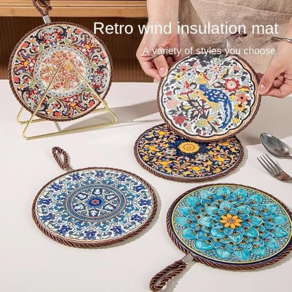 Ceramic trivets,Trivets for Hot Pots and Pans, Pot Holder,Mat for Hot Dishes, Hot Pad To Portect Your Table and Countertop, Kitchen Decor