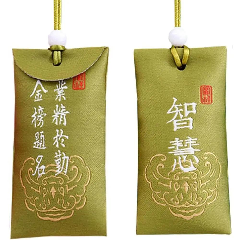 Duchovní sůl se sáčkem Buddhistická duchovní sůl sáček Náhrdelník požehnání taška pro štěstí Amulet požehnání sáčky Přívěsek