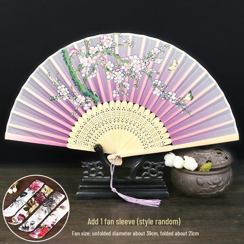 Ancient Chinese Hanfu Folding Fan - Classical Dance & Summer Accessory for Women