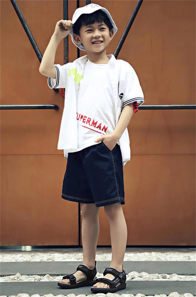 DADAWEN Kids Sandals for Sports Adjustable Open Large For For Boys, Sandals, Straps, Toe, Lightweight, Anti-Slip, Size, Kids, School, Beach, Outings,