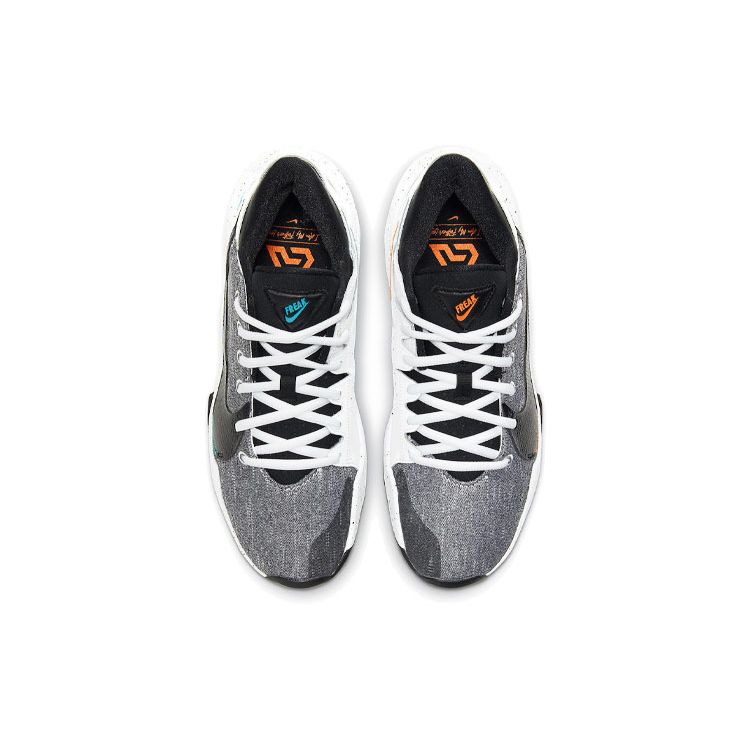 Nike Zoom Freak 2 Denim Men Sneakers White Bright-Mango Black CK5424-101