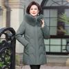 Winter Middle-aged Mother Down Jacket Women's New Loose Foreign Style Middle-aged and Elderly Wide Too Thickened Warm Jacket