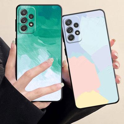 Black Soft Matte Case For Samsung Galaxy A53 A22 A71 A31 A51 A52 A23 A33 A32 A21s A72 A13 A11 A91 A14 Oil Painting Funda Cover