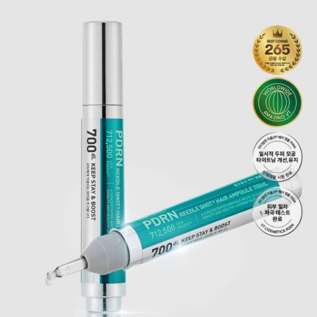 VT PDRN Reedle Shot Hair Ampoule 3 Types (100 / 300 / 700) - Scalp Elasticity & Hair Nutrition