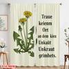 2pcs 2D Flat Printing Scene Curtain Trust No Place Weed Grows Polyester Without Electricity Festive Holiday Perfect for Holiday