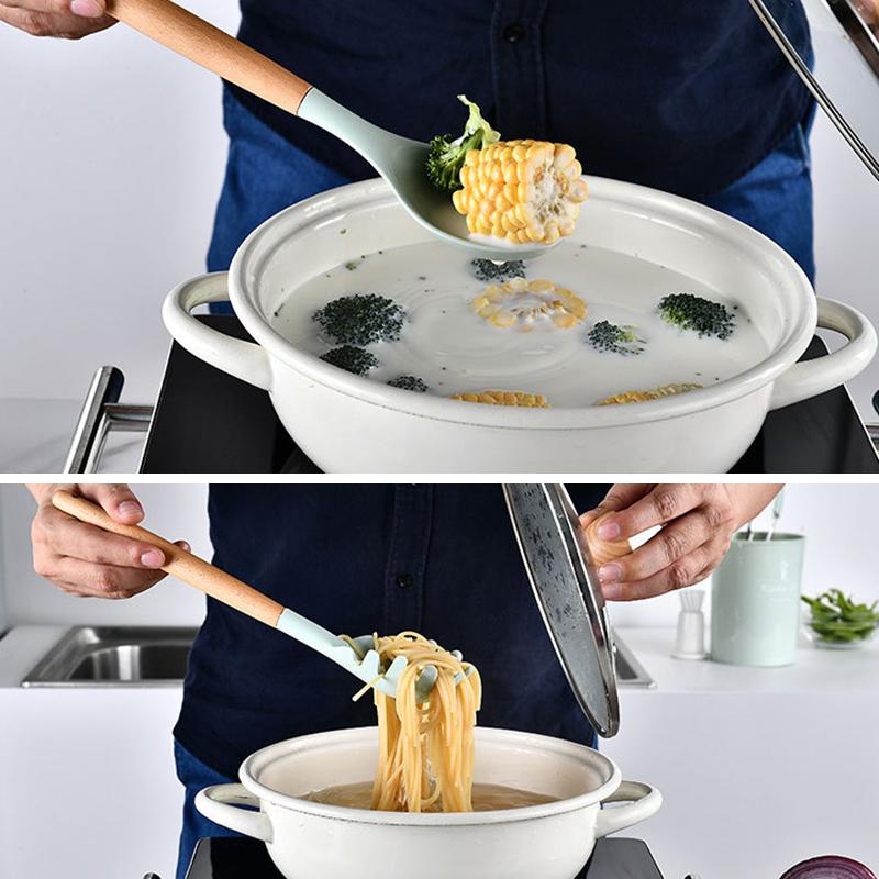 11 Pcs Silicone Kitchenware Cooking Utensils Set Non-stick Spatula Spoon Whisk