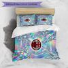 Set Lenzuola Stampa AC Milan 3 Pezzi Morbido Delicato sulla Pelle Lavabile Copripiumino e Federe Set Stagione Unica Camera da Letto