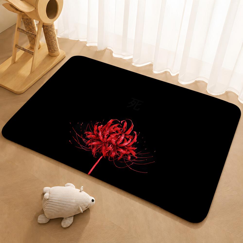 Tokyo Ghoul Floor Mat Floor Mat Soft Flannel Non-Slip Door  Rug for Living Room