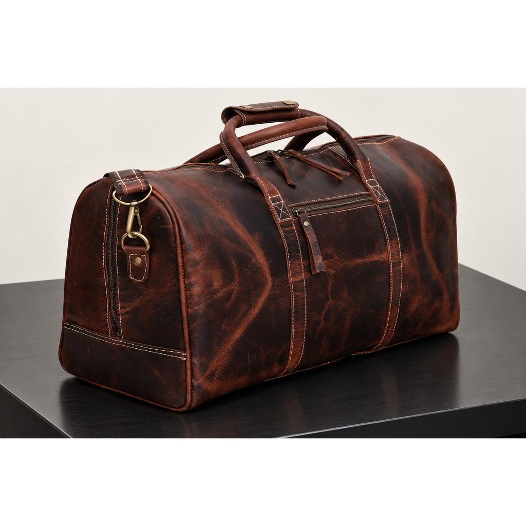Leather Duffle Bag, Leather Weekender Bag/Leather GYM Holdall/Overnight Bag For Men/Personalized Christmas Gift For Him Her